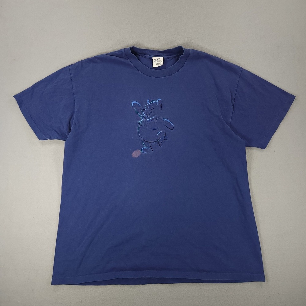 Vintage The Disney Store Winnie The Pooh Navy Blue Single Stitch T-Shirt Adult L